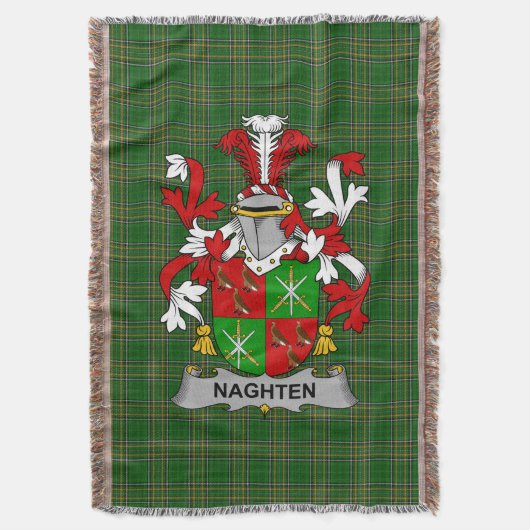 Irish Naghten of O_Naghten familiewapen Deken (Voorkant Verticaal)