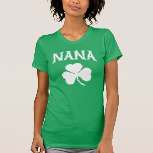 Irish Nana Shamrock Grootmoeder T-shirt (Voorkant)