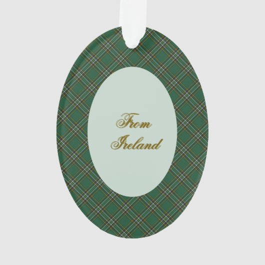Irish National Original Tartan Christmas Ornament (achterkant)