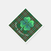 Irish National Plaid met Shamrock papier servet (Hoek)