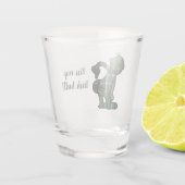 Irish National Tartan kus mijn Ierse kont Shot Glas (Achterkant)