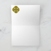 Irish National Tartan w/Claddagh Note Card Feestdagen Kaart (Binnen)