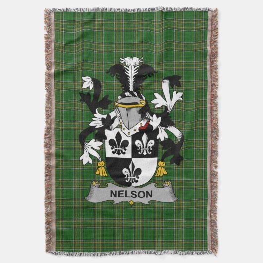 Irish Nelson of Nealson wapenschild familie Crest Deken (Voorkant Verticaal)