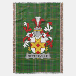 Irish Netterville of Netterfield Coat of Arms Farm Deken