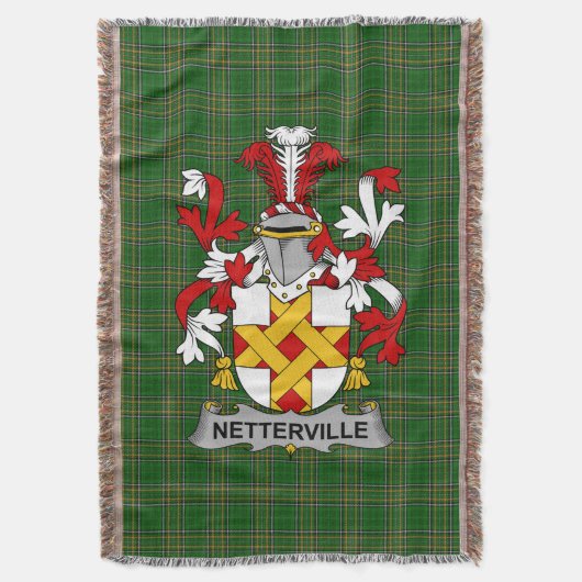 Irish Netterville of Netterfield Coat of Arms Farm Deken (Voorkant Verticaal)