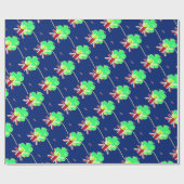 Irish New Zealand Flag Shamrock Clover St. Patrick Cadeaupapier (Vlak)