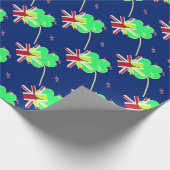 Irish New Zealand Flag Shamrock Clover St. Patrick Cadeaupapier (Hoek)