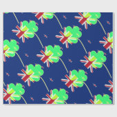 Irish New Zealand Flag Shamrock Clover St. Patrick Cadeaupapier (Vlak)