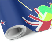 Irish New Zealand Flag Shamrock Clover St. Patrick Cadeaupapier (Rol Hoek)