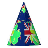 Irish New Zealand Flag Shamrock Clover St. Patrick Feesthoedjes (Achterkant)