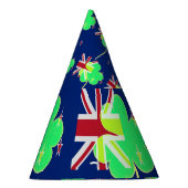 Irish New Zealand Flag Shamrock Clover St. Patrick Feesthoedjes (Rechts)