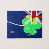 Irish New Zealand Flag Shamrock Clover St. Patrick Legpuzzel (Horizontaal)