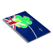 Irish New Zealand Flag Shamrock Clover St. Patrick Notitieboek (Rechterzijde)