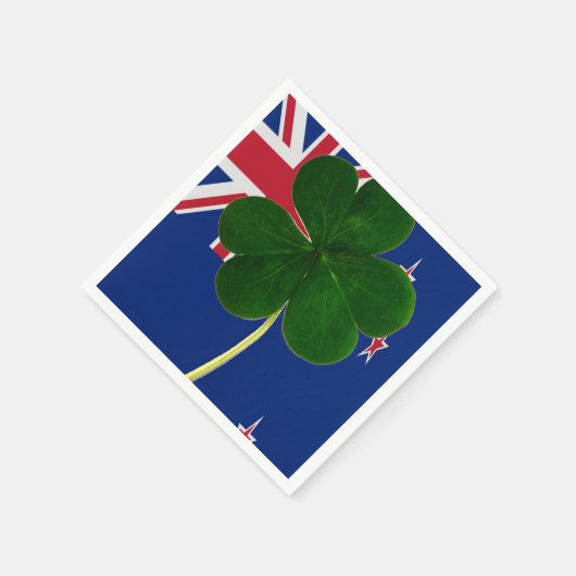Irish New Zealand Flag Shamrock Clover St. Patrick Servet (Hoek)