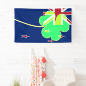 Irish New Zealand Flag Shamrock Clover St. Patrick Spandoek (Insitu)