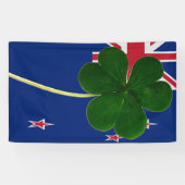 Irish New Zealand Flag Shamrock Clover St. Patrick Spandoek (Horizontaal)