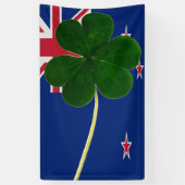 Irish New Zealand Flag Shamrock Clover St. Patrick Spandoek (Verticaal)