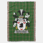 Irish Newcomen of Newcombe Coat of Arms Family Car Deken (Voorkant Verticaal)