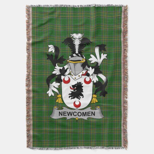 Irish Newcomen of Newcombe Coat of Arms Family Car Deken (Voorkant Verticaal)