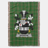 Irish Newsom of Newsam Wapen van de familie Crest Deken (Voorkant Verticaal)