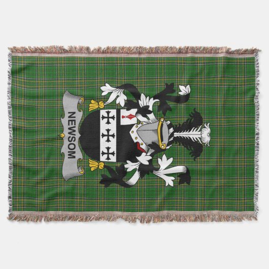 Irish Newsom of Newsam Wapen van de familie Crest Deken (Voorkant)