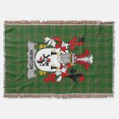 Irish Newton Coat of Arms Family Crest Ierland Deken (Voorkant)