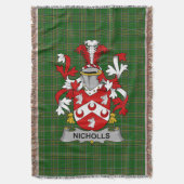 Irish Nicholls of Nichols Coat of Arms Family Care Deken (Voorkant Verticaal)