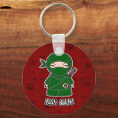 Irish Ninja! In rode Sleutelhanger (Voorkant)