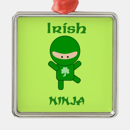 Irish Ninja Metalen Ornament (Voorkant)