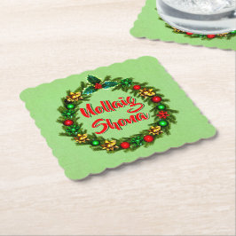 Irish Nollaig Shona Merry Kerstmis Kartonnen Onderzetters