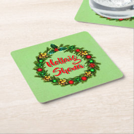 Irish Nollaig Shona Merry Kerstmis Kartonnen Onderzetters