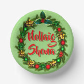 Irish Nollaig Shona Merry Kerstmis Papieren Kommen (Voorkant)