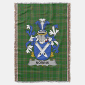 Irish Norris Coat of Arms Family Crest Ireland Deken (Voorkant Verticaal)