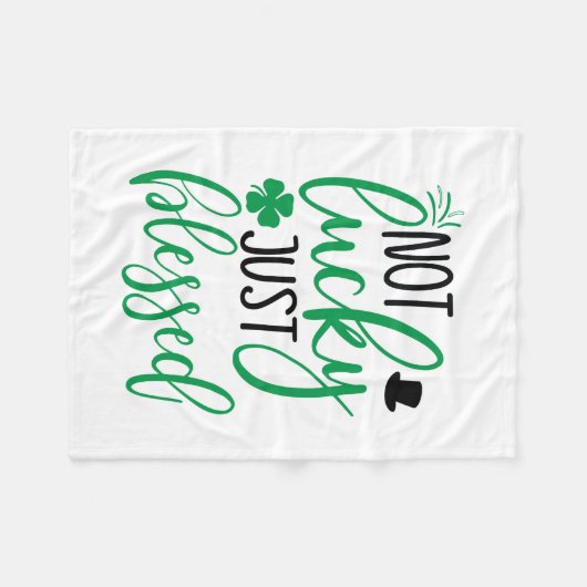 Irish Not Lucky Just Blessed Fleece Deken (Voorkant (Horizontaal))