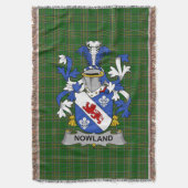Irish Nowland Coat of Arms Family Crest Ireland Deken (Voorkant Verticaal)