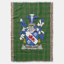 Irish Nowland Coat of Arms Family Crest Ireland Deken