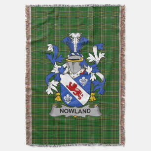 Irish Nowland Coat of Arms Family Crest Ireland Deken