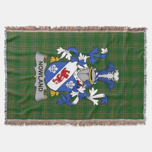 Irish Nowland Coat of Arms Family Crest Ireland Deken (Voorkant)
