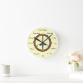 Irish Numbered Clock met Peace SIgn Ronde Klok (Huis)