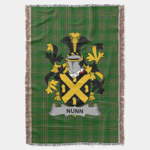 Irish Nunn Coat of Arms Family Crest Ireland Deken