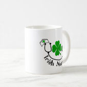 Irish Nurse Gifts, Green Clover Design Koffiemok (Voorkant rechts)