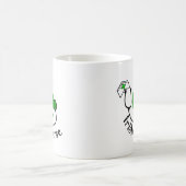Irish Nurse Gifts, Green Clover Design Koffiemok (Center)
