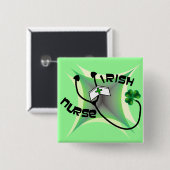 Irish Nurse Gifts Vierkante Button 5,1 Cm (Voorkant /achterkant)