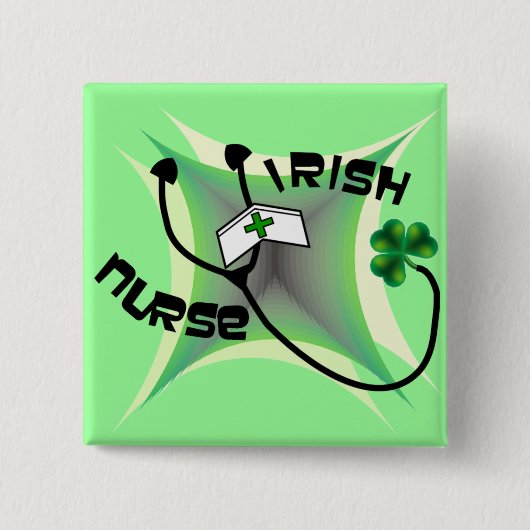 Irish Nurse Gifts Vierkante Button 5,1 Cm (Voorkant)
