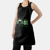 Irish Nurse Shamrock Stethoscope St Patrick's Day Schort (Insitu)