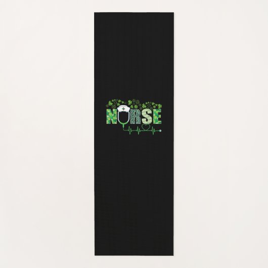 Irish Nurse Shamrock Stethoscope St Patrick's Day Yogamat (Voorkant)