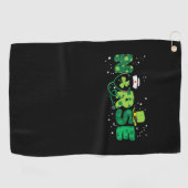 Irish Nurse Stethoscoop Scrub St Patricks Day Nurs Golfhanddoek (Horizontaal)