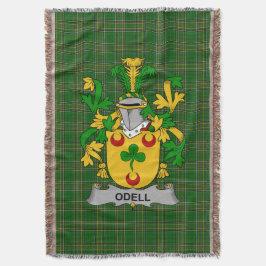 Irish Odell Coat of Arms Family Crest Ireland Deken