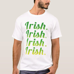 Irish Ombre Typography St Patrick's Day Green T-shirt