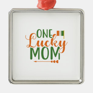 Irish One Lucky Mam Metalen Ornament